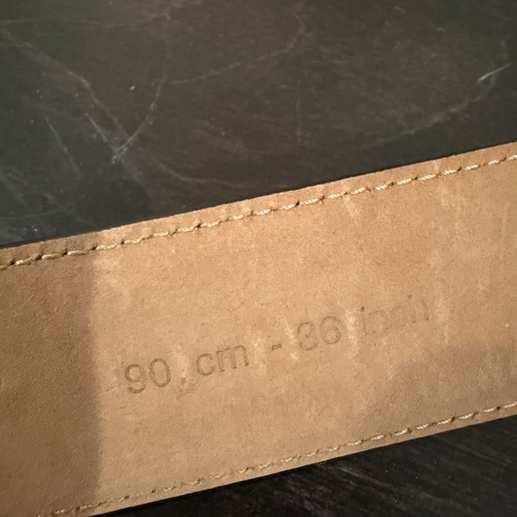 Dolce & Gabbana DG logo black leather belt sz 90 - Picture 8 of 13